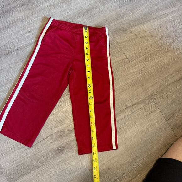 Old Navy Toddler Red Track Pants Size 3T Elastic Waist White Stripe Polyester - Picture 6 of 8